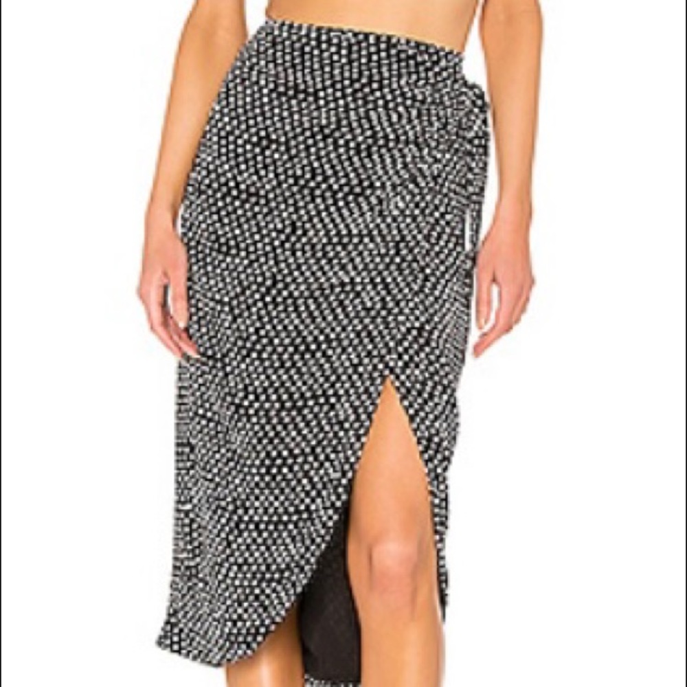 House of Harlow- Revolve only wrap tie midi